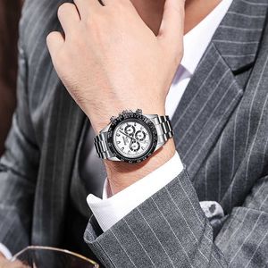 Relógios luxuosos R olax preço 2023 relógio de quartzo masculino de negócios de moda falso com mostrador graduado de três olhos com caixa de presente