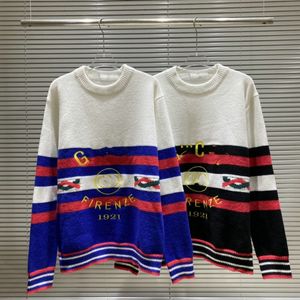 Sweater mens womens fashion sweatshirt long sleeve embroidery couple sweater Autumn Winter Casual Pullover Striped letter High Quality women clothing Sweaters