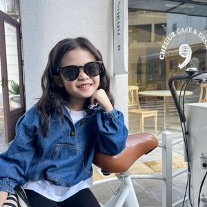 Jackor Girls Fashion Denim Coat 2023 Fall Baby Girl Casual Vintage Korean Style Jacket Hoodie Kids Spring Long-Sleeved Clothing