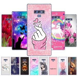 Para Samsung Galaxy Note 9 Capa de Silicone Suave TPU Traseira do Telefone Coque Pára-choque