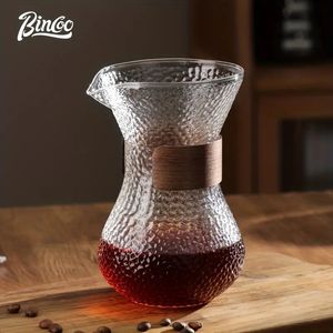 Häll över kaffebryggare - 400 ml papperslös, bärbar, borosilikat manuellt kaffedrippare brygger häll över set glas karaffe kaffekanna