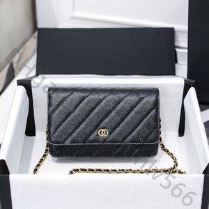 Top-Qualität, berühmte Markentasche, Umhängetaschen, Handtasche mit Kettenriemen, karierte Geldbörse, doppelter Buchstabe, solide Schnalle, Schaffell-Kaviarmuster, luxuriöse Damen-Clutch-Taschen