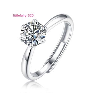 Band Rings Classic Design grossistsmycken 1CT 2CT 3CT Moissanite Ring 925 Sterling Silver Solitaire Engagement Wedding Ring