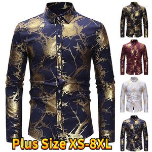 Men's Casual Shirts Personalised Printed Everyday Shirt Classic Design Button Down Long Sleeve Slim Fit Commuter XS-8XL