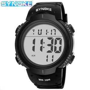 Big Dial Watches Mens Luxury Brand Military Sport Watch for Men Waterproof Simple LED Alarm Digital armbandsur Män reloj HOMBRE