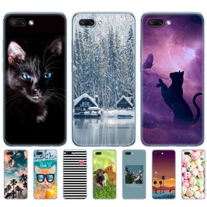 Силиконовый корпус для Huawei Honor 10 Soft TPU Back Cover Honor10 Case Coque Etui Full 360 Защитная печать