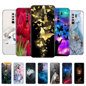 W przypadku Xiaomi Redmi 9 Case 6.53 cala miękka krzemowa pokrywę telefoniczną ETUI BUMPER COQUE Black TPU Case