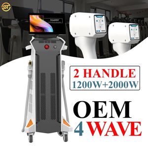 Partihandel 1200W 2000W Diodlaser 808nm 2023 20Hz Alexandrite 755 808 1064 Ice Diode Laser Hair Borttagning Machine Price