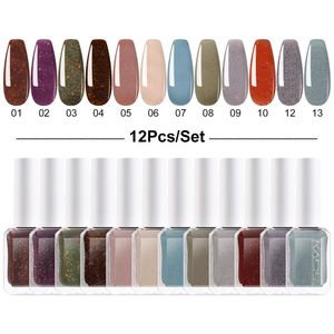 Nail Gel 125PCS 11ml Polish Set for Nails Lacquer Reflective Glitter NO Need UV LED Lamp White Green Pink Blue 230715