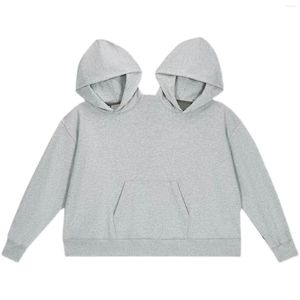 Kadın Hoodies Kadınlar Erkek Sweatshirts Çift Kapşonlu Kazak Gri Polar Ceket Tunik Kadınlar Sevimli Sweatshirt Ovası