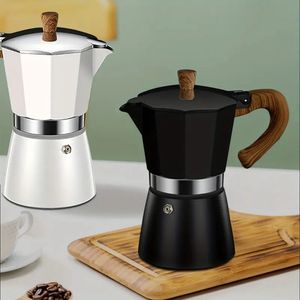  1 adet klasik soba espresso üreticisi harika aromalı güçlü espresso,  klasik İtalyan tarzı espresso moka pot, lezzetli kahve yapar, kullanımı kolay -300ml
