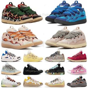 Com Box Curb Malha Weave Lace Up Dhgate Novos Sapatos Casuais Leopard Pale Rosa Mango Majorelle Azul Mens Mulheres Scarpe Couro Platfoem Sapato Nappa Sapato Clássico Em Relevo