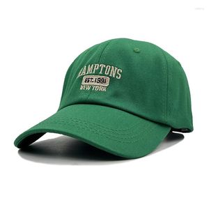 Ball Caps Men Letter Baseball Cap Green York Streetwear Trucker Hat for Women Hip Hop Regulowany Snapback Haft Słońce