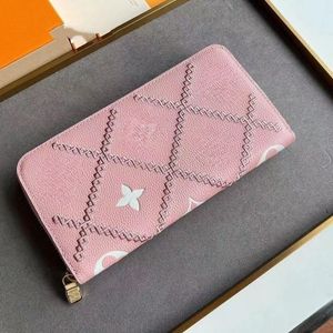 Designer Men's and Women's Wallets Floral Multi-layer stylish handheld phone Bag Light Luxury cowhide original card holder Leather wallet card bag