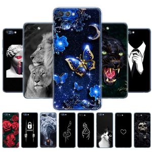 Capa para Huawei Honor V10 VIEW 10 Soft TPU traseira Silicone Phone Cover Etui Protective Printing Coque