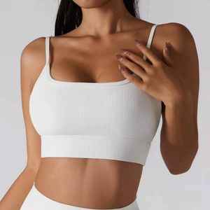 Yoga Outfit Beauty Back Push Up Sports Bra Seamless Adjustable Shoulder Straps Gather Underwear Workout Running Fitness Top