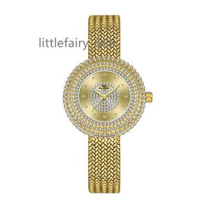 Novos fabricantes de relógios de venda direta, mesa de cadeia de comércio exterior personalizada, relógio feminino de marca de diamante completo