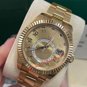 Mens Watch 42mm Sapphire 326938 Watches 18k CT Yellow Gold Bands CAL3235 DJ Movement Mechanical Automatic Men's Wristwatches