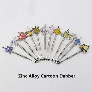 Metal Dabber Cartoon Tasarım Paslanmaz Çelik çinko alaşımlı sigara aksesuarları da silikon kavanoz cam kase palet dabber aracı satar