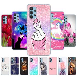 For Samsung Galaxy A32 A52 A72 Case Silicon Soft TPU Back Phone Cover 4G 5G 2021 Protective Bag Bumper