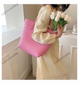 Designer palha sacos moda verão praia tote crochê bolsa de ombro mulheres bolsas de luxo tote clássico feminino alta capacidade compras bolsas rosa sacos 230716