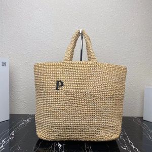 Verão Weave Palha Pequena Raffias Tote Triângulo Praia Sacos Mulheres Mens Bolsa Designer Bolsa De Ombro Luxo Crossbody Viagem Compras Bagagem C 301