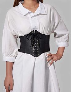 Gürtel Punk Korsett-lingeri Frauen Unterbrust Taille Sexy Braut Tops Schwarz Gothic Korsetts Bustiers Leder für Mädchen Plus größe XS 2XL 3XL 230715