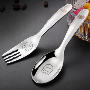 Dinnerware Sets 316 Stainless Steel For Contact Feeding Spoon Smooth Edges Tableware Thick And Durable Texture Children