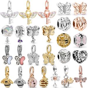 925 Pfund Silber New Fashion Charm New Insect Libelle Bead, kompatibles Pandora-Armband