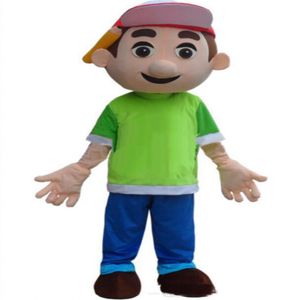 Trajes de mascote Handy Manny Tema animado Tool Boy Cospaly Mascote de desenho animado Personagem adulto Festa de carnaval de Halloween Costume293z