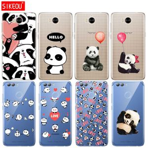 Silicone Phone Cover Case For Huawei Y3 Y6 Y5 2 II 2017 Nova 3 3e 3i 2s LITE Plus Cute Dinggul Panda Cartoon