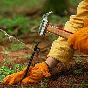 Unhas de acampamento ao ar livre arrojadas e longas à prova de vento à prova de vento dossel de unhas de acampamento grande barraca de praia conjunto de unhas com corda 1 peça