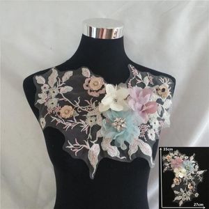 Bow Ties Embroidery Shirt Detachable Patched Collar For Womens DIY Sewing Fabric Appliques Neckline Collarband False