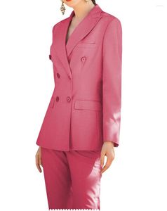 レディーファッションタキシードパーティーオフィスワークジャケットのための女性の2ピースパンツ女性スーツスリム2衣装