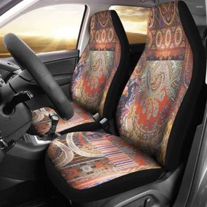 カーシートはPaisley Boho |をカバーしていますあなたの変身を与えてください！ 202820 2つのユニバーサルフロント保護カバーのパック