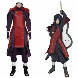 NARUTO0 Uchiha Madara Cosplay Traje Top Calças Roupas Terno Halloween283r