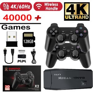 Jogadores de jogos portáteis GD10 Console de videogame embutido 30000 jogos Retro Game Stick 2,4 GB Dual Wireless Controller para PS1/GBA 4K HD 230715