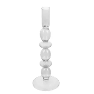 Ljushållare Dekorativa Tealight Stands Crystals Decor Glass Stick Table