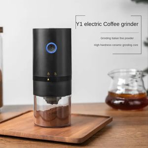 1pc Portable Electric Grinder Grinding Bean Coffee Machine USB Rechargeable Electric Coffee Machine Grinding Small