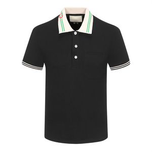 #9 Modne T-shirty męskie męskie polo krótkie rękawie oddychające topy tee Wzór literowy Druku