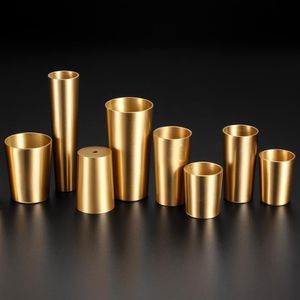 Brass Furniture Leg Covers Chair sofa Legs Protector TV Cabinet Foot Cup Round Copper Table Bed Accessory Taper Ferrule220j