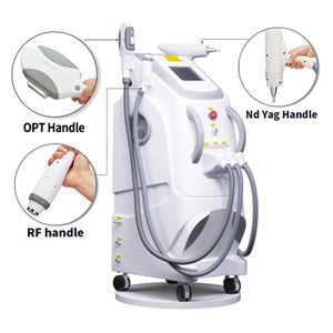 Nyaste 3 i 1 tatuering avlägsnande ipl laser hårborttagning maskin IPL lasermaskin q Switched nd yag laser hudföryngring akne behandlingsmaskin