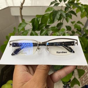 Solglasögonramar Japan Brand Metal Glasses Retro Style Half Rim Myopia/Progressive Medium Large Size