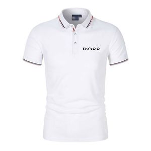 Designer Mens Polo Shirt Luxury HUGO Letter Casual Short Sleeve boss Men Fashion Loose Lapel Half Sleeve Boss Mens Clothing T-shirt