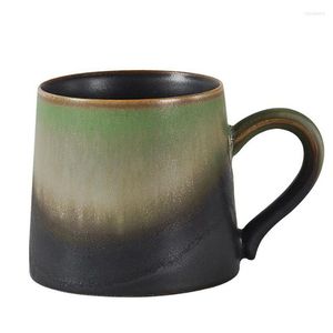 Tazze Tazza da caffè fatta a mano con coperchio Acqua creativa Tazze in ceramica stile giapponese Tazza da colazione Regali per la casa dell'ufficio 340 ML