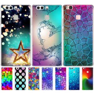 Cover Custodia per telefono per Huawei P9 LITE PLUS 2016 Soft Tpu Cover posteriore in silicone 360 Stampa protettiva completa TransparenT Coque