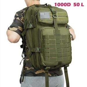 Plecaki 50 l/30l Duża wodoodporność 1000d nylon wojskowy plecaki 3P Softback na świeżym powietrzu na kemping torba na piesze torbę plecakową