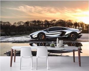 Wallpapers Custom Mural 3d Room Wallpaper Landscape Sports Car Scenery Wall Papers Home Decor Murals For Walls 3 D