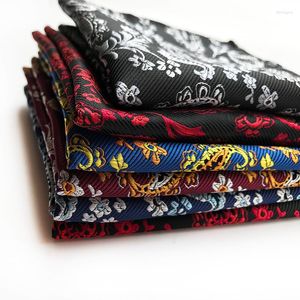 Papillon Moda Uomo Anacardi Motivo Paisley Asciugamano Petto Uomo Quattro Quadrati Tasca Fazzoletto Multicolor (25 25 Cm)