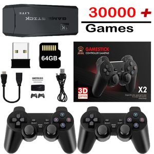 Portabla spelspelare GD10 64 GB 4K HD Videospelkonsol 2.4 GB Dual Wireless Controller Inbyggd 15000 spel Retro Game Stick för PS1/GBA Christmas GI 230715